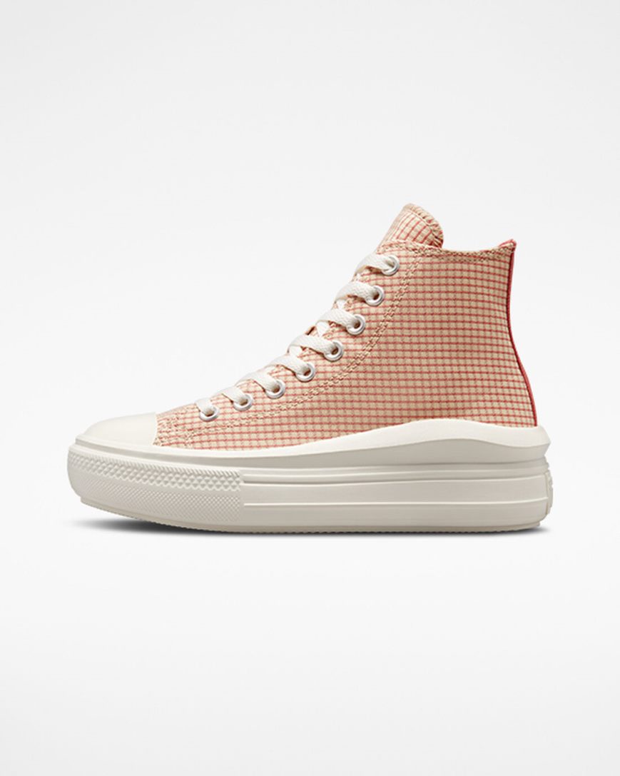 Topanky Na Platforme Converse Chuck Taylor All Star Move Checkered Vysoke Damske Marhule | SK BRCIQ2